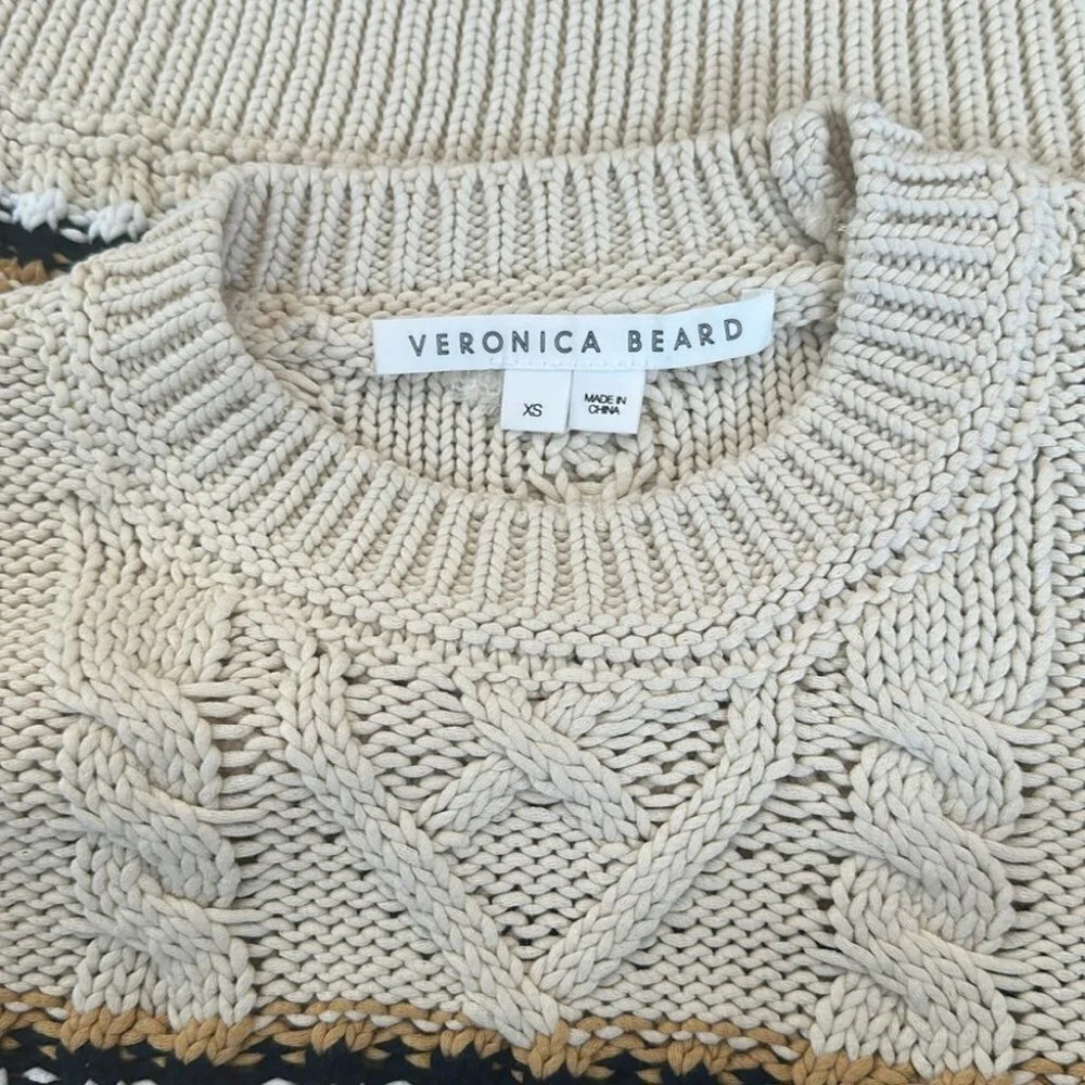 NEW Veronica Beard Bruna Cream Pullover Sweater | size XS - Picture 10 of 11